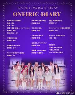 《IZONECOMEBACKSHOWONEIRICDIARY》